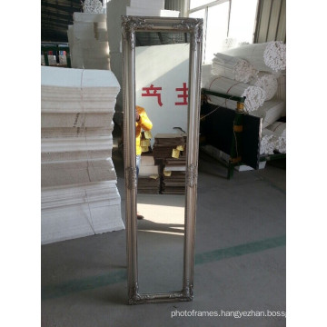 Cheval Thin Profile Floor Standing Mirror in Silver